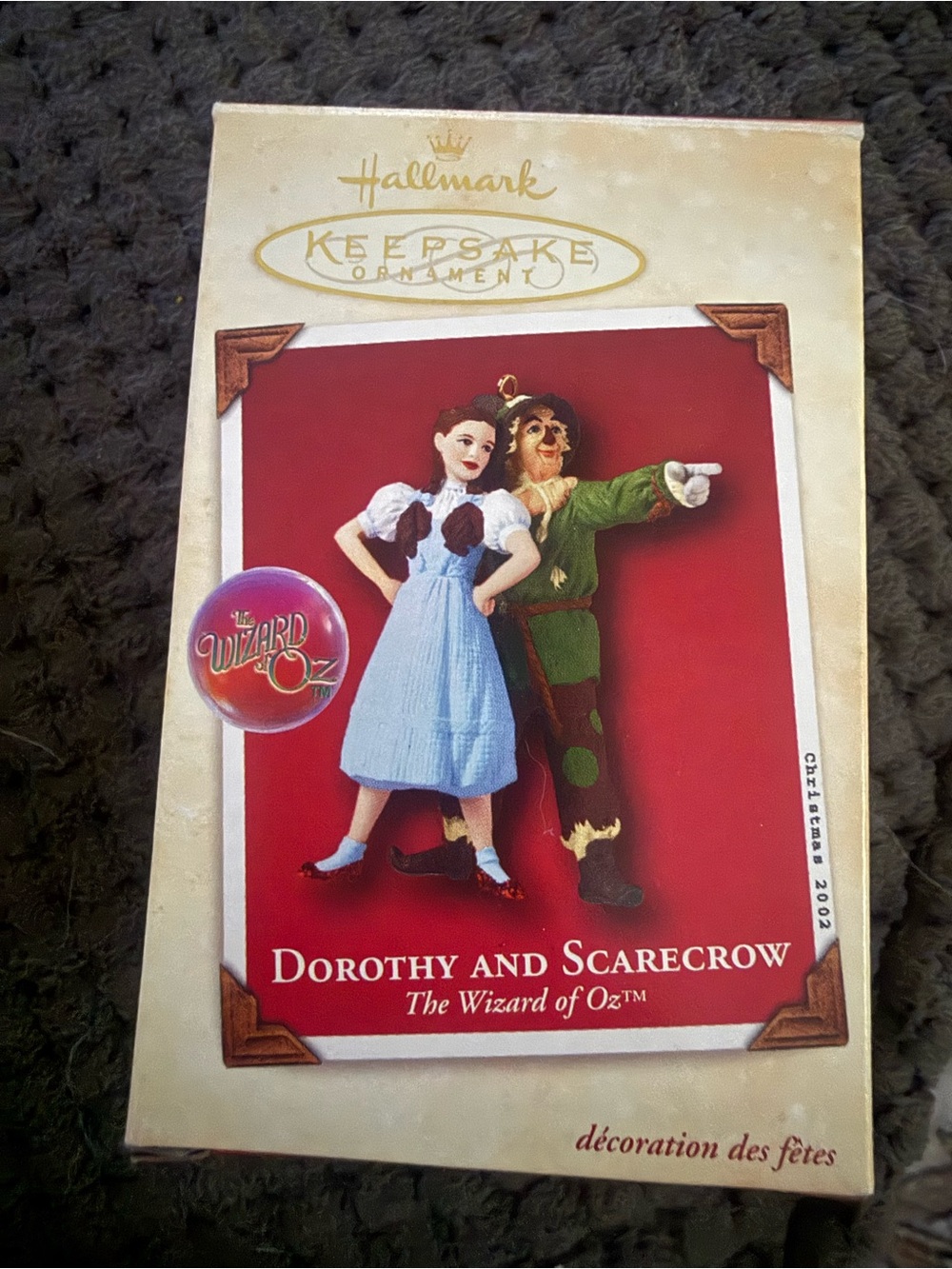 Hallmark Wizard of Oz Dorothy & Scarecrow Ornament - Blue, Green & Brown